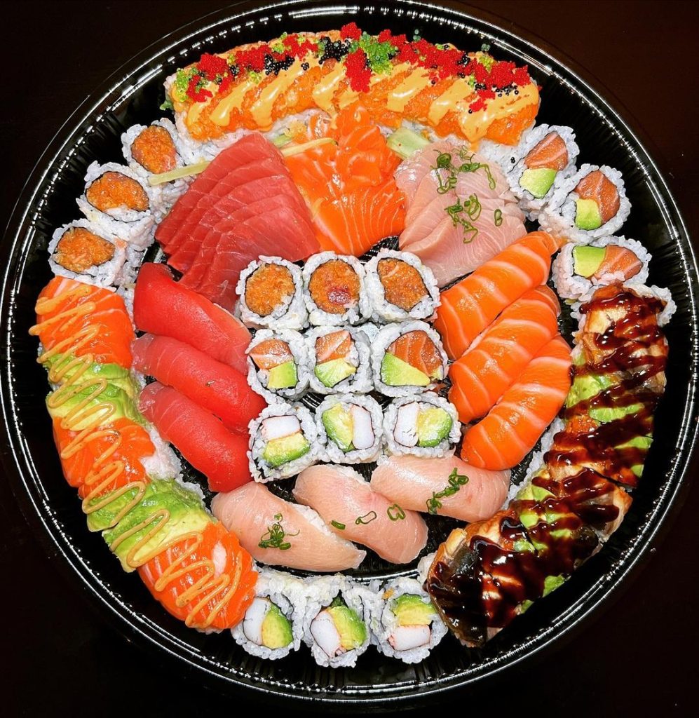 sushi catering, mixed sushi and roll sushi platter - Sushi Sushi